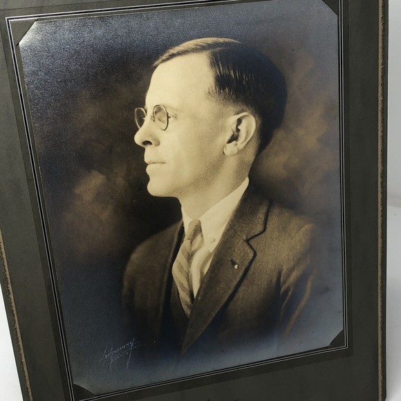 Antique 1940's 11x9  Black &‎ White Photograph Picture Cardboard MKD Patterson - Picture 7 of 12